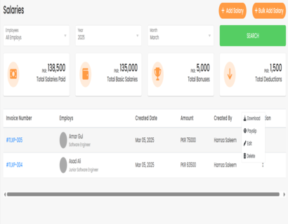 Manage Salaries