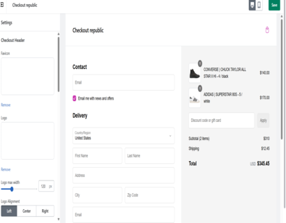 Cusomize Checkout Page Settings