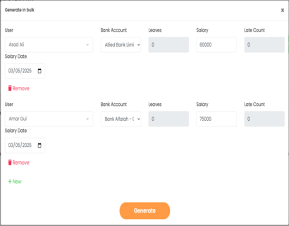 Add Bulk Salaries